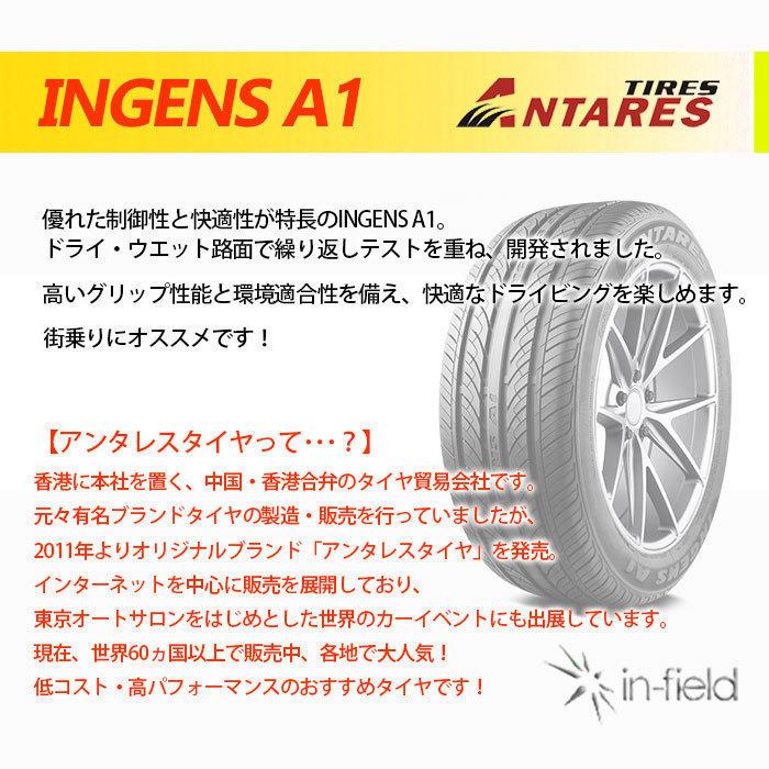 【2022〜2023年製】185/55R16 83H ANTARES/アンタレス INGENS A1 サマータイヤ スポーツ系タイヤ 街乗り タイヤ 新品 1本｜in-field｜04