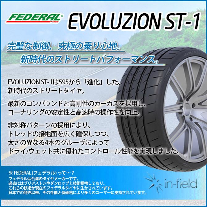 EVOLUZION ST-1 195/55R16 87V FEDERAL フェデラル 激安スポーツ系タイヤ 195/55-16 タイヤ 新品 1本｜in-field｜04