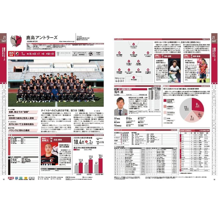 Jリーグ選手名鑑2026 明治安田Jリーグ百年構想リーグ（エルゴラッソ