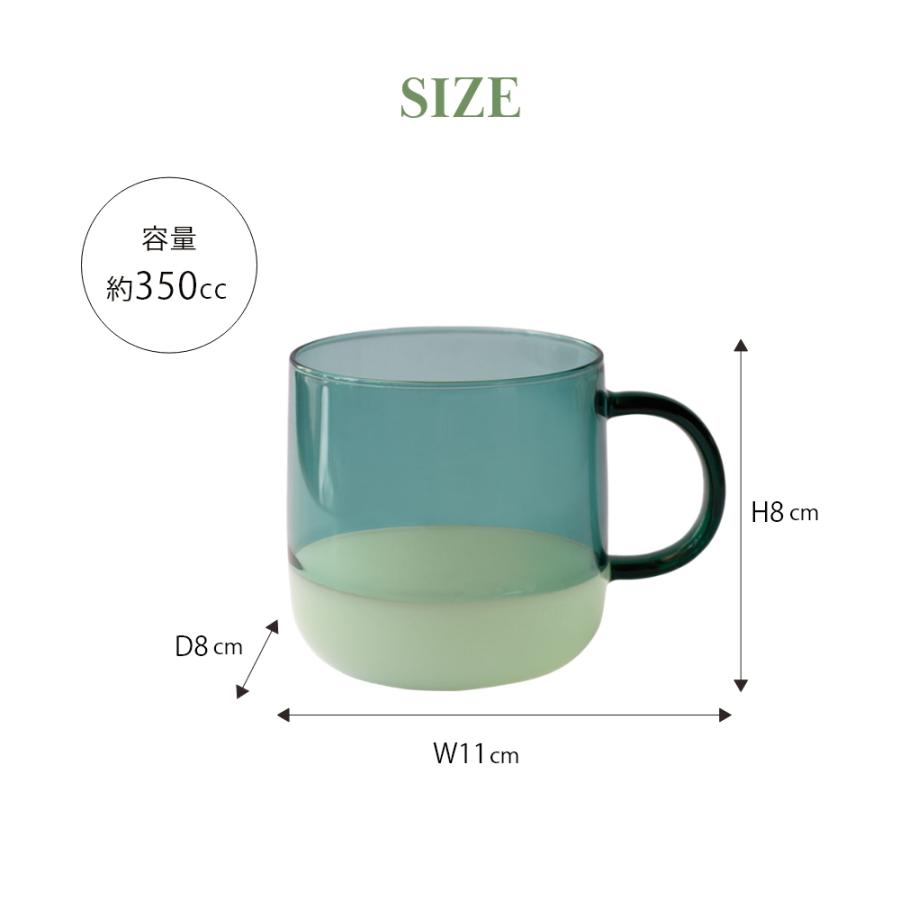 amabro（アマブロ） マグカップ TWO TONE MUG 耐熱ガラス 耐熱グラス