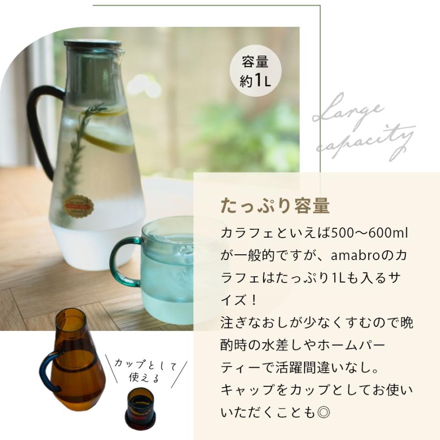 amabro（アマブロ） カラフェ TWO TONE CARAFE ガラス ピッチャー 耐熱
