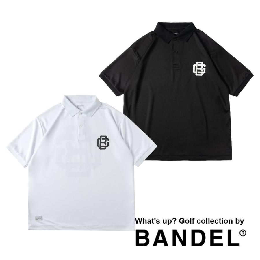 BANDEL（バンデル） ポロシャツ ブラック ホワイト 黒 白 ロゴ BG LOGO