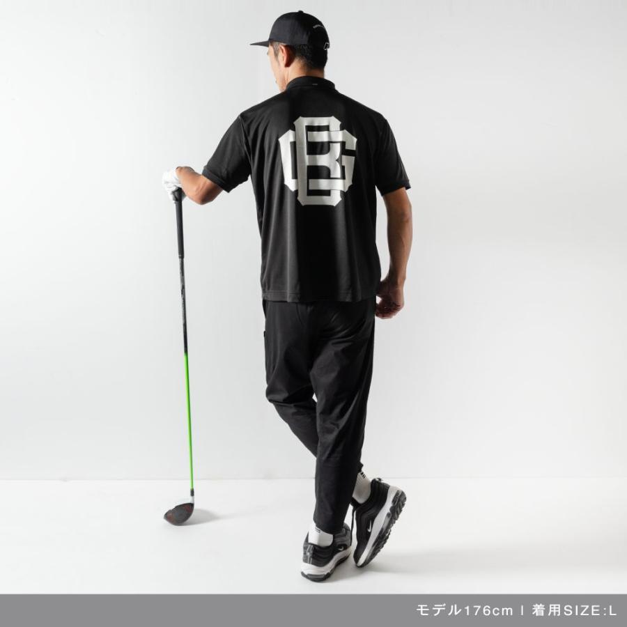 BANDEL バンデル ポロシャツ ブラック ホワイト 黒 白 ロゴ BG LOGO S/S SMOOTH POLO BG-BGPL UVカット｜in-store｜14