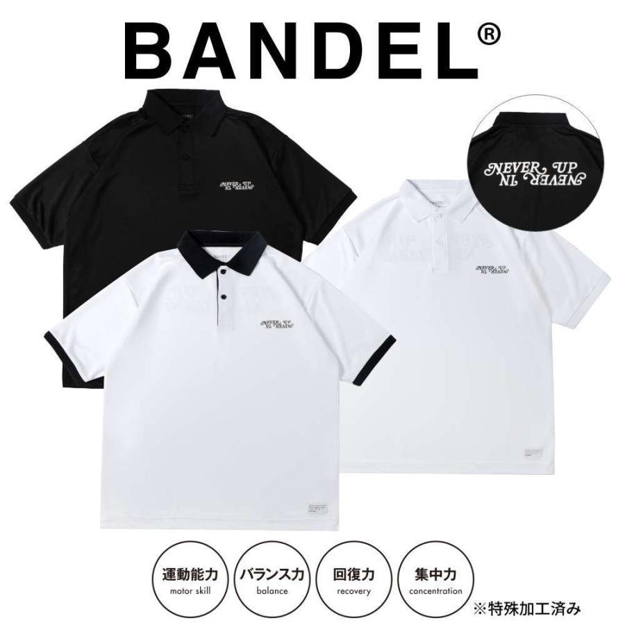 BANDEL（バンデル） ポロシャツ NEVER UP,NEVER IN SYMMETRIC LOGO