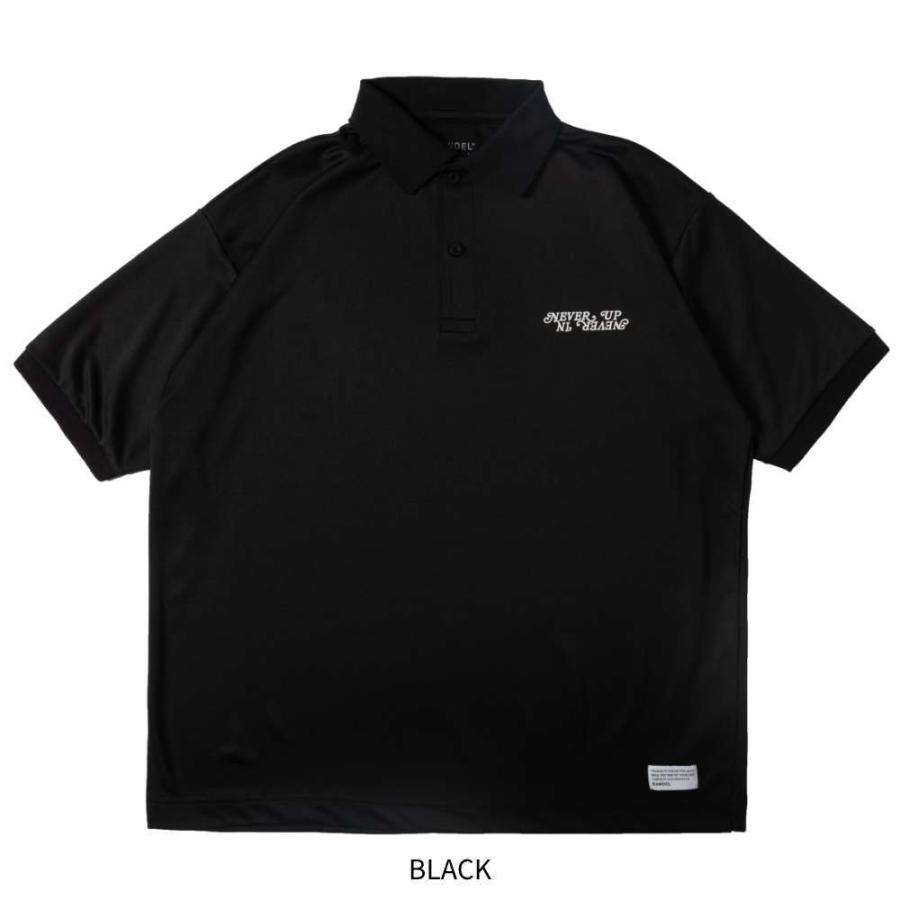 BANDEL（バンデル） ポロシャツ NEVER UP,NEVER IN SYMMETRIC LOGO