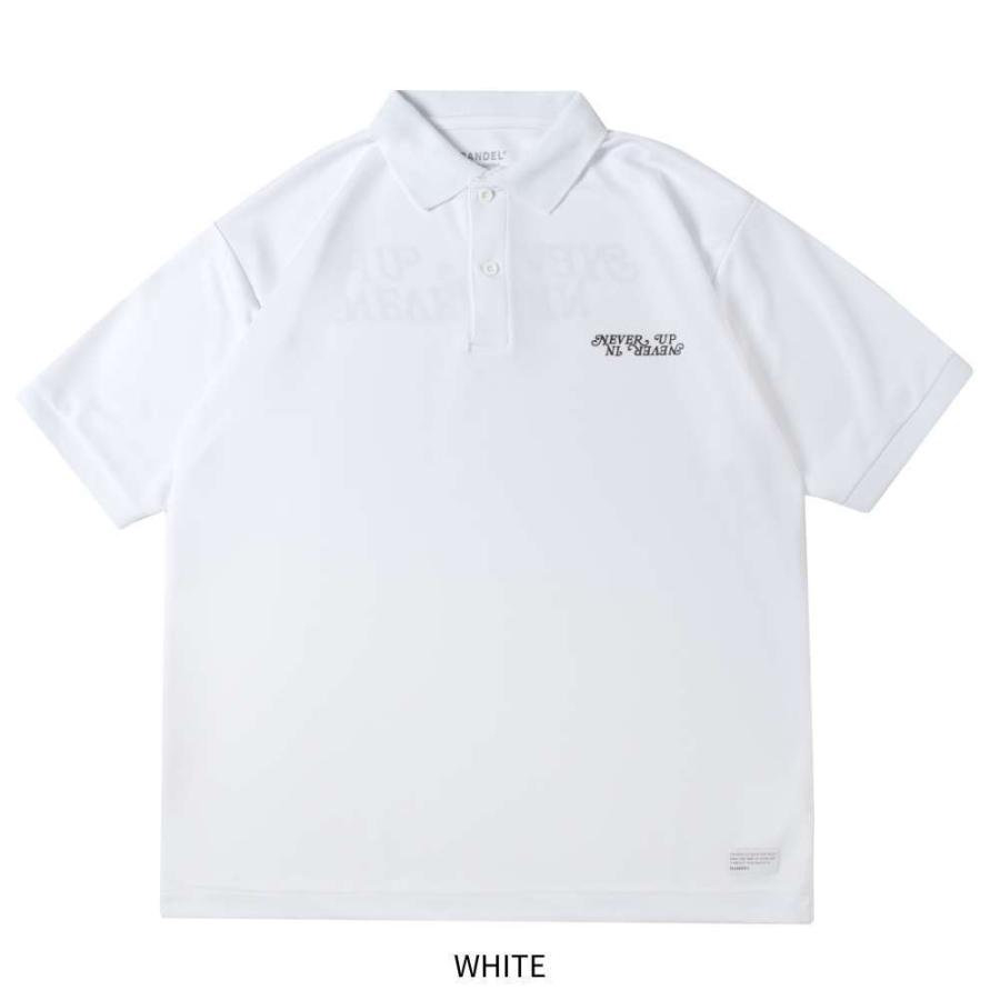 BANDEL（バンデル） ポロシャツ NEVER UP,NEVER IN SYMMETRIC LOGO
