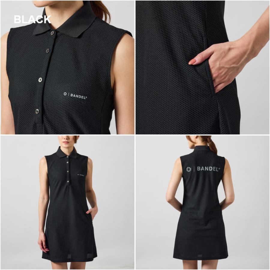 BANDEL ブラック ノースリーブ　ワンピースXS BANDEL（バンデル） BANDEL GOLF バンデルゴルフ WOMENS DRYWAFFLE