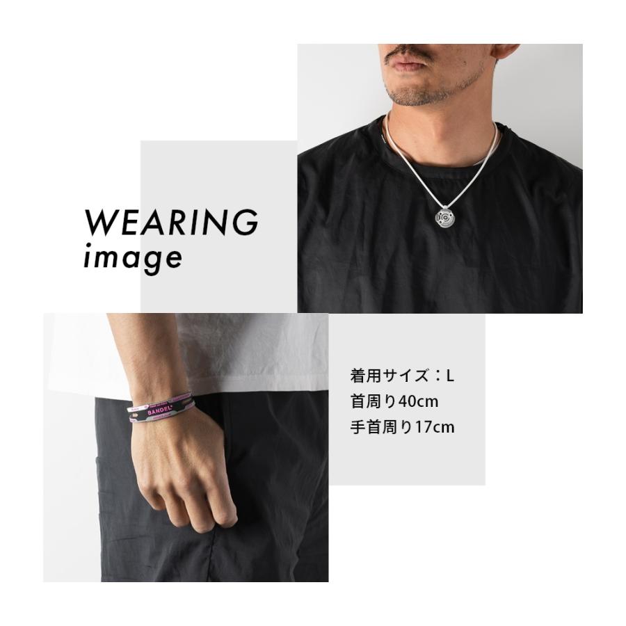 BANDEL バンデル リアクト 2点セット ネックレス ブレスレット REACT Necklace Bracelet プラチナシリコーン｜in-store｜09