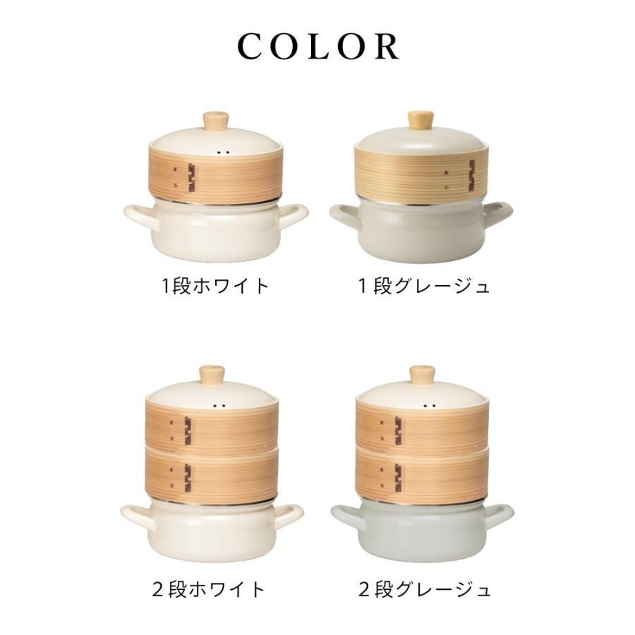 富士ホーロー せいろ付きホーロー鍋 20cm 2段 父の日 : INSTORE イン