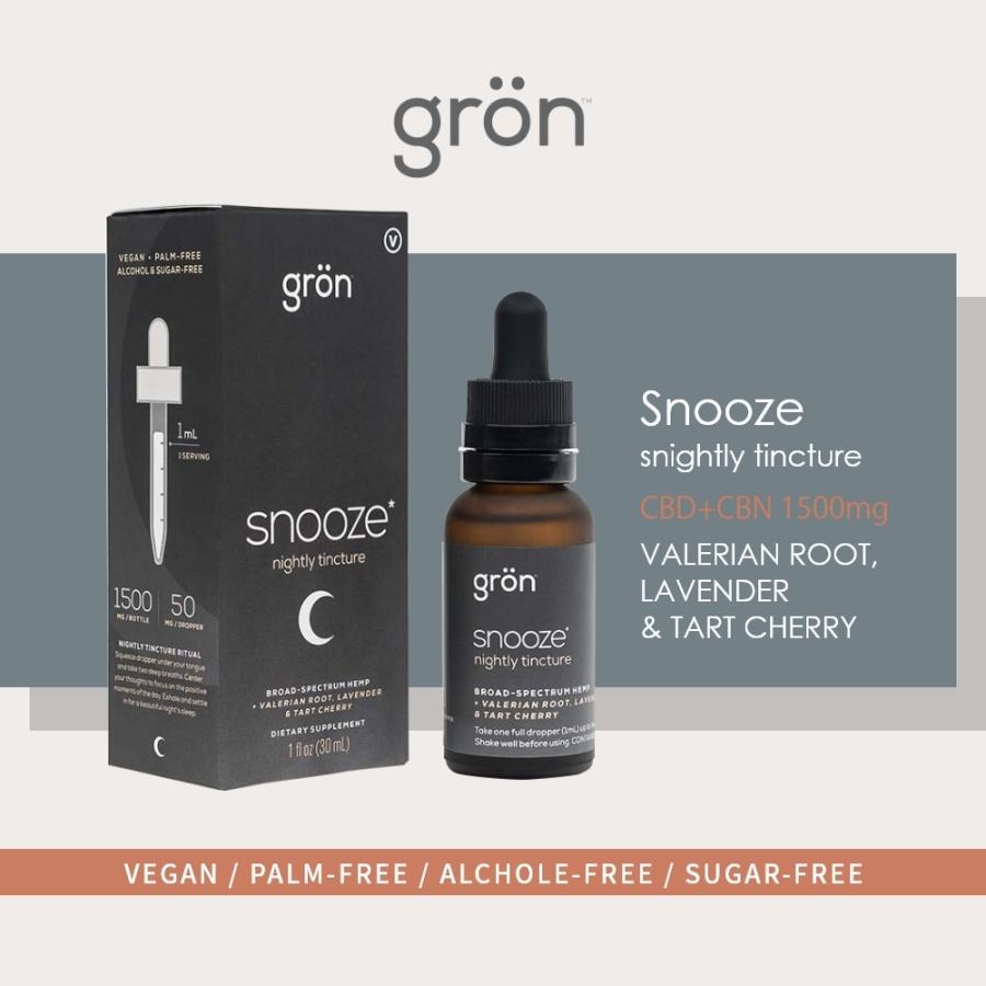 gron グロン CBDオイル snooze ブロードスペクトラムCBD+CBN1500mg 内容量30ml 濃度5 groillsnoo1500F30mlINSTORE インストア