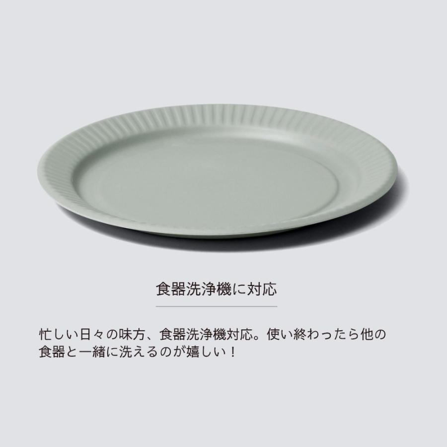 ideaco（イデアコ） b fiber プレート 25cm 同色4枚入 まるで紙皿 割れ