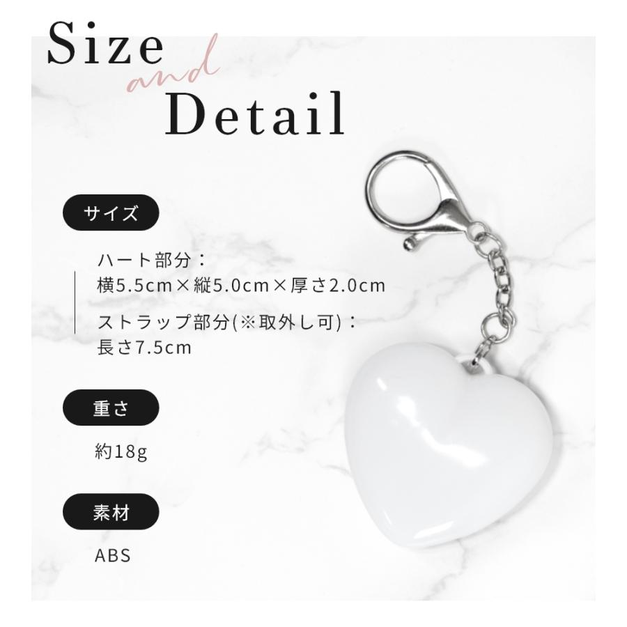 バッグライト バッグチャーム ハートチャーム 光るキーホルダー タッチ
