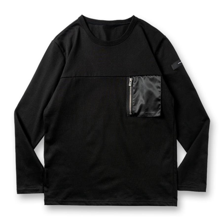 RESOUND CLOTHING x BANDEL リサウンドクロージング バンデル ロンT Pocket LONG SLEAVE RCB29-T-001 BLACK WHITE｜in-store｜04