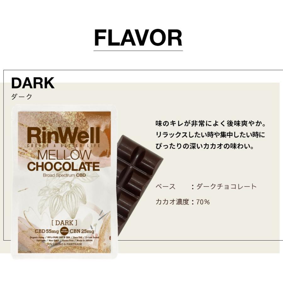 RinWell CBDチョコレート Mellow CBD55mg+CBN25mg チョコレートバー