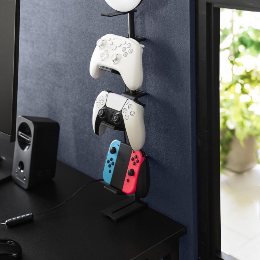 山崎実業 デスク奥ゲームコントローラー収納ラック スマート smart