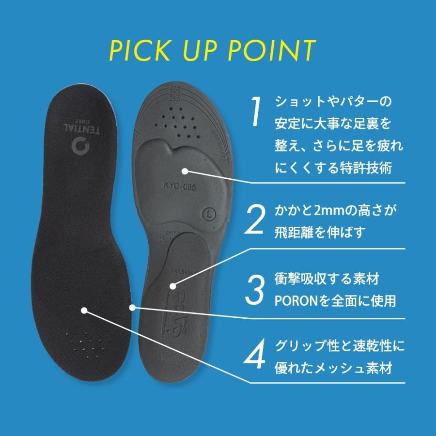 TENTIAL インソール Mサイズ ゴルフ　カーボン TENTIAL テンシャル GOLF INSOLE+CARBON ゴルフ インソール +