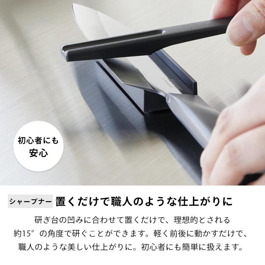 tower - 山崎商行為 2点仕かける 陶器出刃包丁 三徳 \u0026 研ぎ 10121 10122 10364