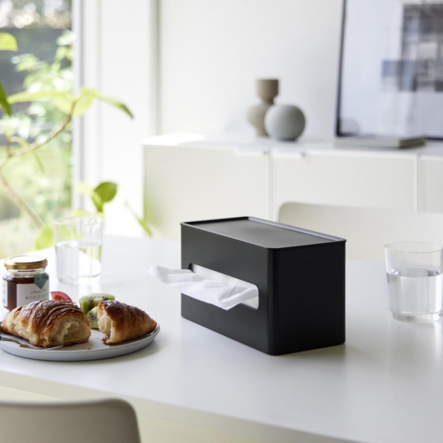 tower 山崎実業 両面コンパクトティッシュ&ウェットシートケース