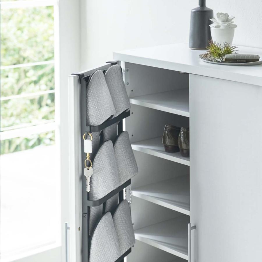 tower 山崎実業 下駄箱扉＆引っ掛け式スリッパラック タワー 4894 4895