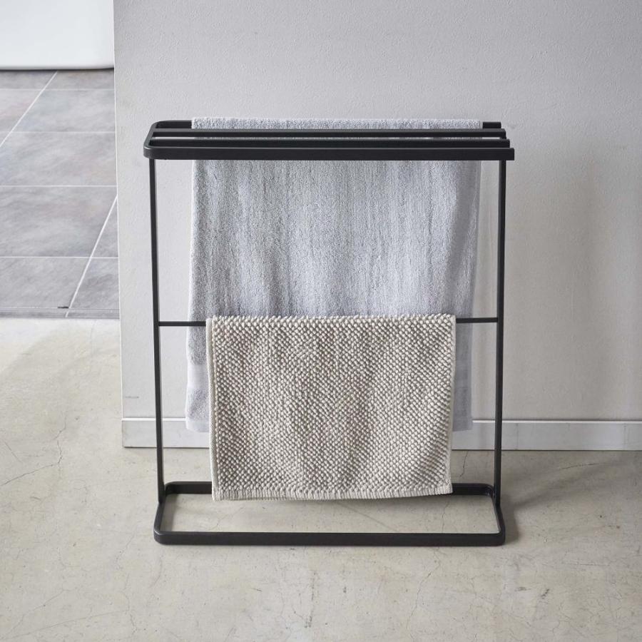 フラマン (FLAMANT)のバスタオルハンガー tower 山崎実業 横から掛けられるバスタオルハンガー タワー スリム