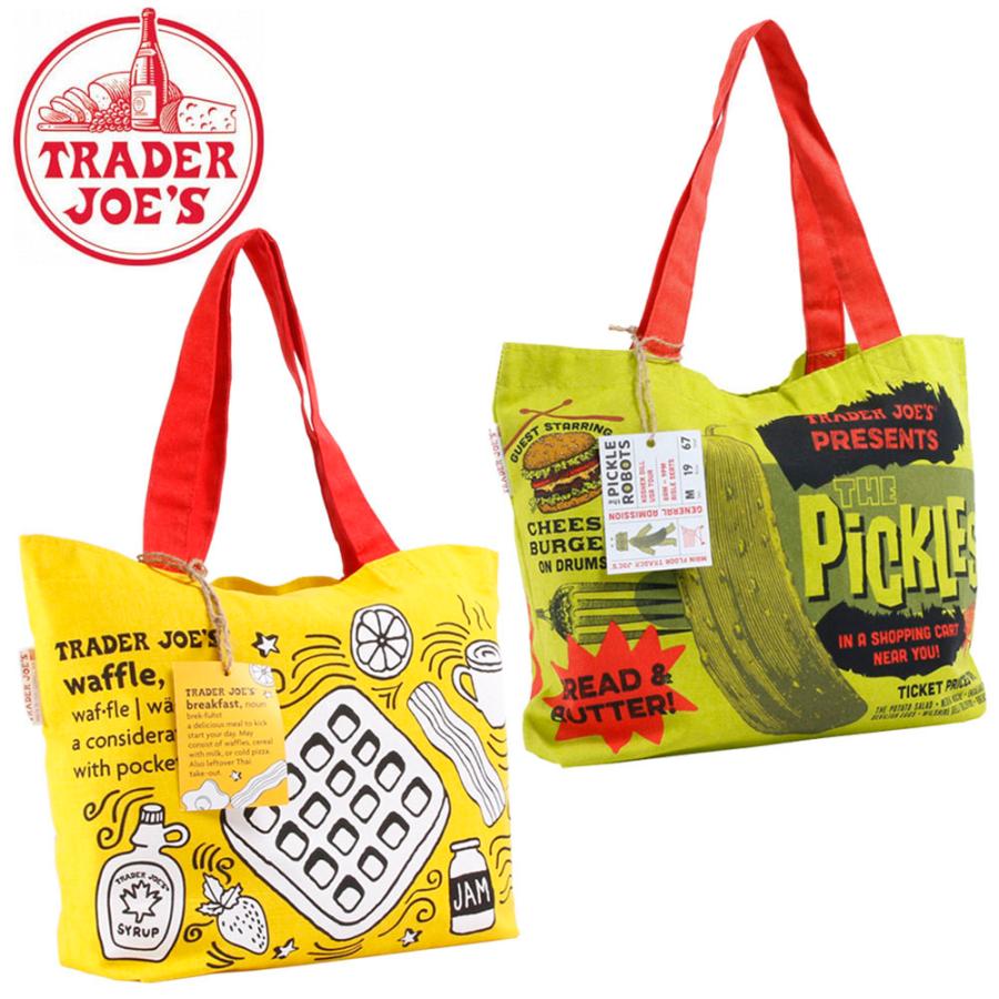 TRADER JOE'S トレーダージョーズ ブレークファースト ピクルス コットン エコバッグ ショッピングバッグ トレジョ｜in-store