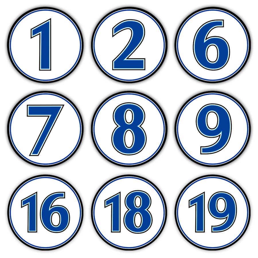 T0112】プロ野球背番号ステッカー 横浜DeNAベイスターズ風 セ・リーグ