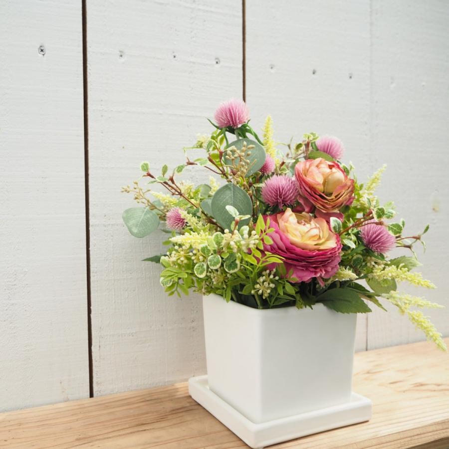 造花 フラワーアレンジメント アーティフィシャルフラワー : 観葉植物の通信販売クローバー - 通販 - Yahoo!ショッピング