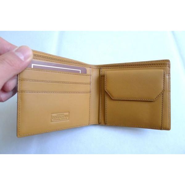 コードバン メンズ サイフ 二つ折り財布（小銭入れ付き）　ブラウン　サイフ　ウォレット　馬革　CORDOVAN  （送料・代引無料） |  | 01
