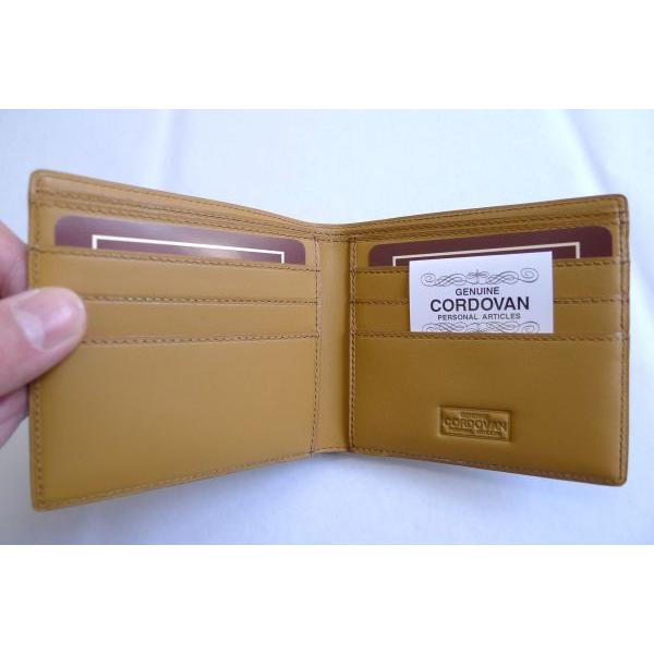 コードバン メンズ サイフ 二つ折り財布（小銭入れ無し） ブラウン サイフ ウォレット 馬革 CORDOVAN  （送料・代引無料） |  | 01
