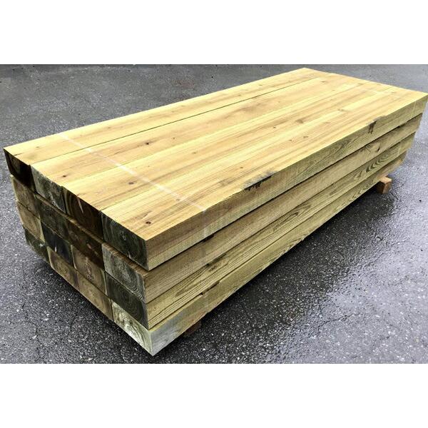 千葉県産杉新品枕木 防腐処理済 2000×100×200ミリ 1本入