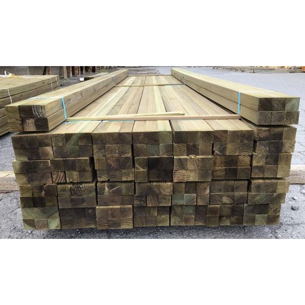 処分！杉材 防腐処理 4000×45×45ミリ 6本入 未乾燥【宅配便出荷不可