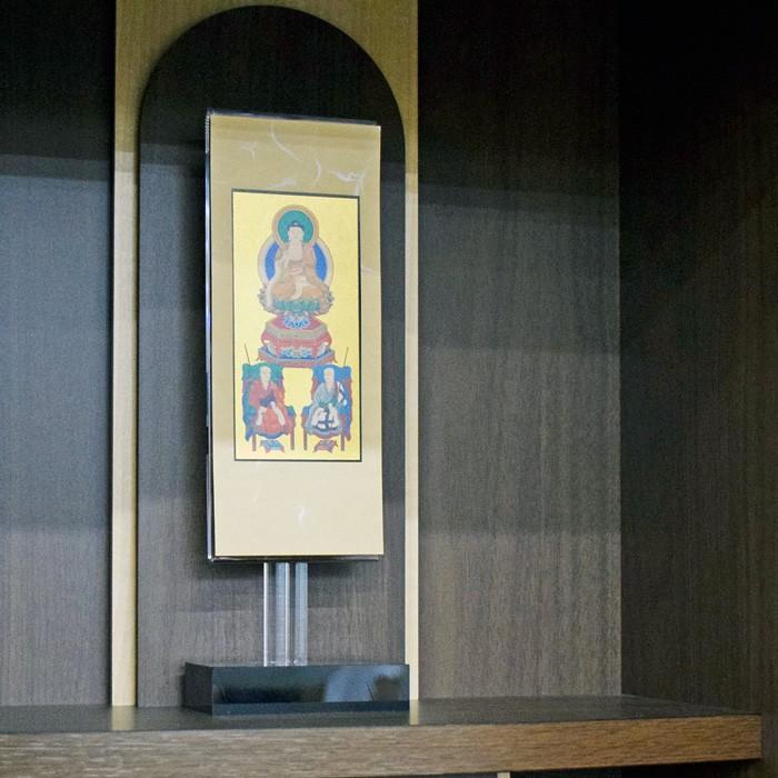 スタンド掛け軸 全宗派対応 3サイズ スタンド型掛け軸 「雅」 中サイズ 【各宗派対応】 | 本尊・脇侍の通販