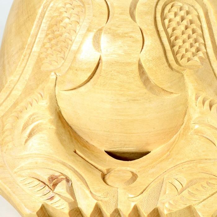 送料無料 木魚 楠 並彫 5.5号 仏壇 仏具_1