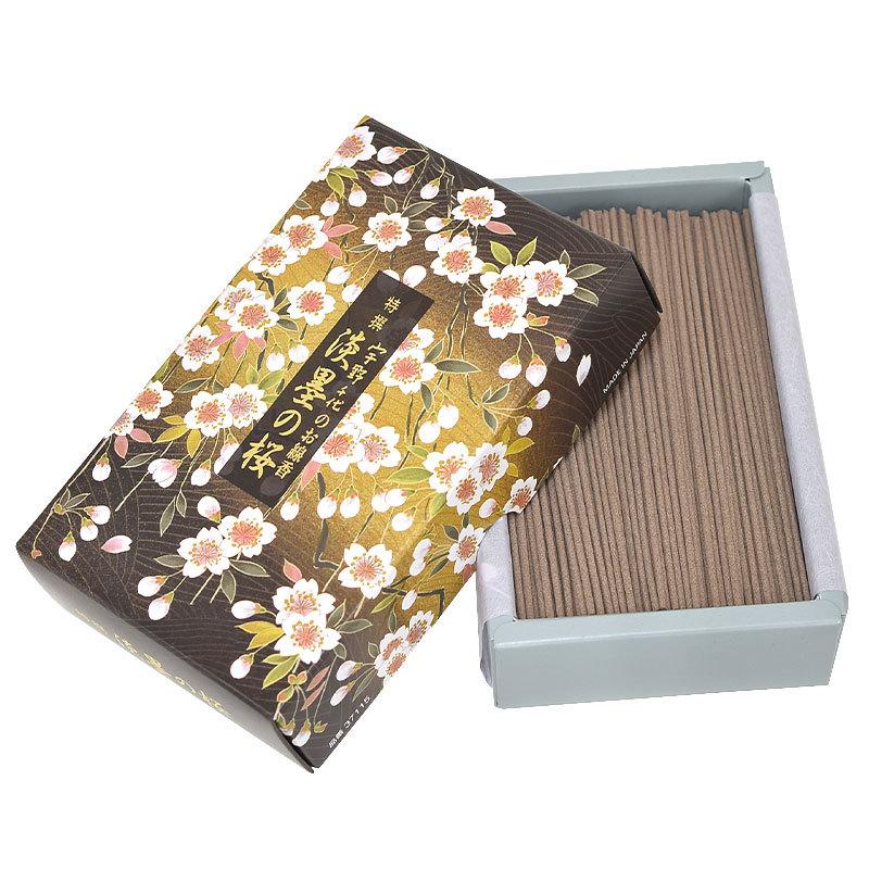 線香 日本香堂 特撰淡墨の桜 バラ詰め 煙が少ないお線香 家庭用 実用