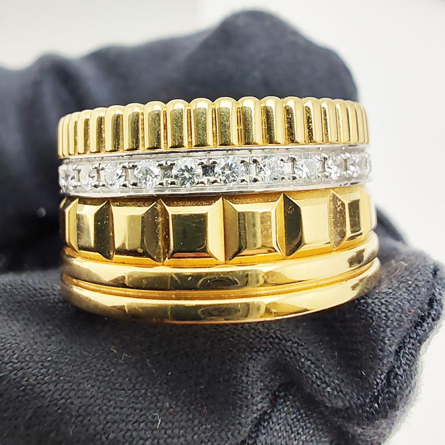 【中古品】 ブシュロン キャトル ラディアント リング ラージ 65 約24号 18K ダイヤモンド JRG01987 :BOUCH:稲毛質店 ...