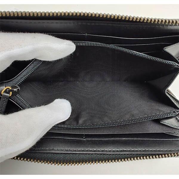 GUCCI 中古品 グッチ GGマーモント ラウンドファスナー ブラック  
