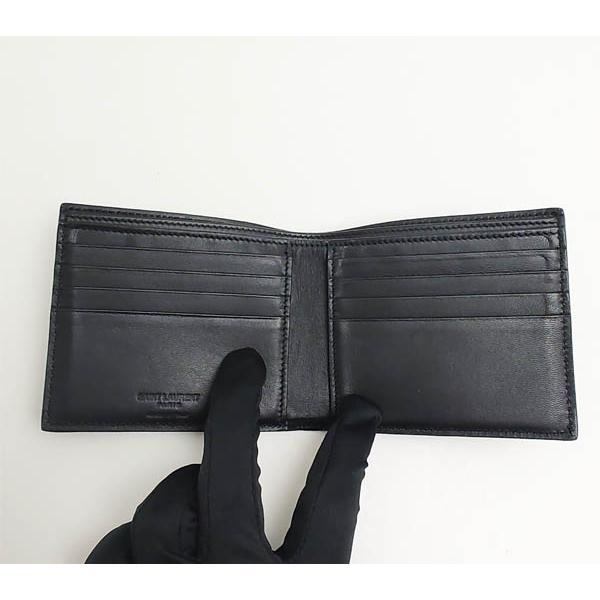 SAINT LAURENT 中古品 サンローランパリ 二つ折り財布 クロコ型 SAINT LAURENT 中古品 サンローランパリ 二つ折り財布 クロコ型