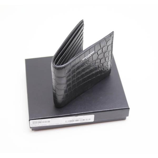 SAINT LAURENT 中古品 サンローランパリ 二つ折り財布 クロコ型 SAINT LAURENT 中古品 サンローランパリ 二つ折り財布 クロコ型
