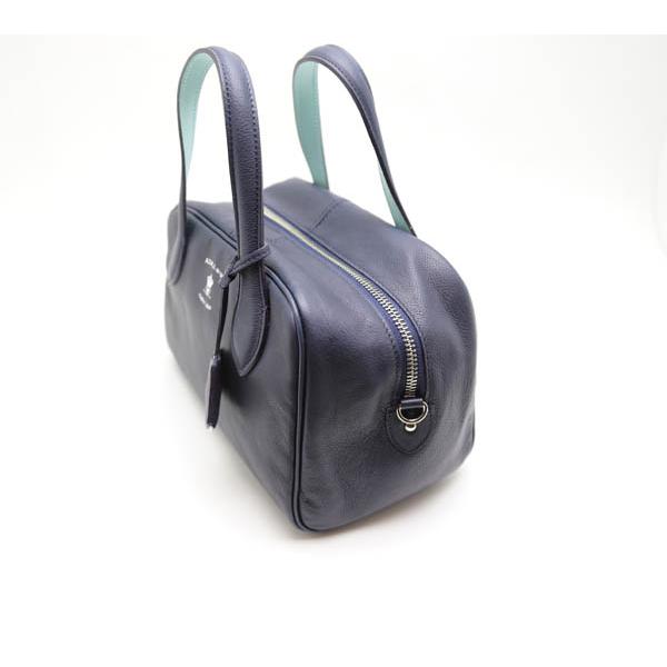 中古品　A.D.M.J　ボストンバッグ　ロサンゼルス　カーフレザー　ネイビー　ショルダーバッグ　2WAY　21WS01021の画像