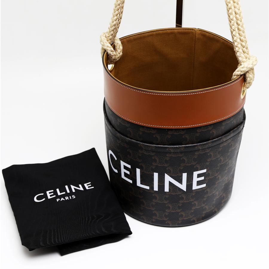 TRIOMPHE 中古良品 セリーヌ バケットバッグ トリオンフキャンバス