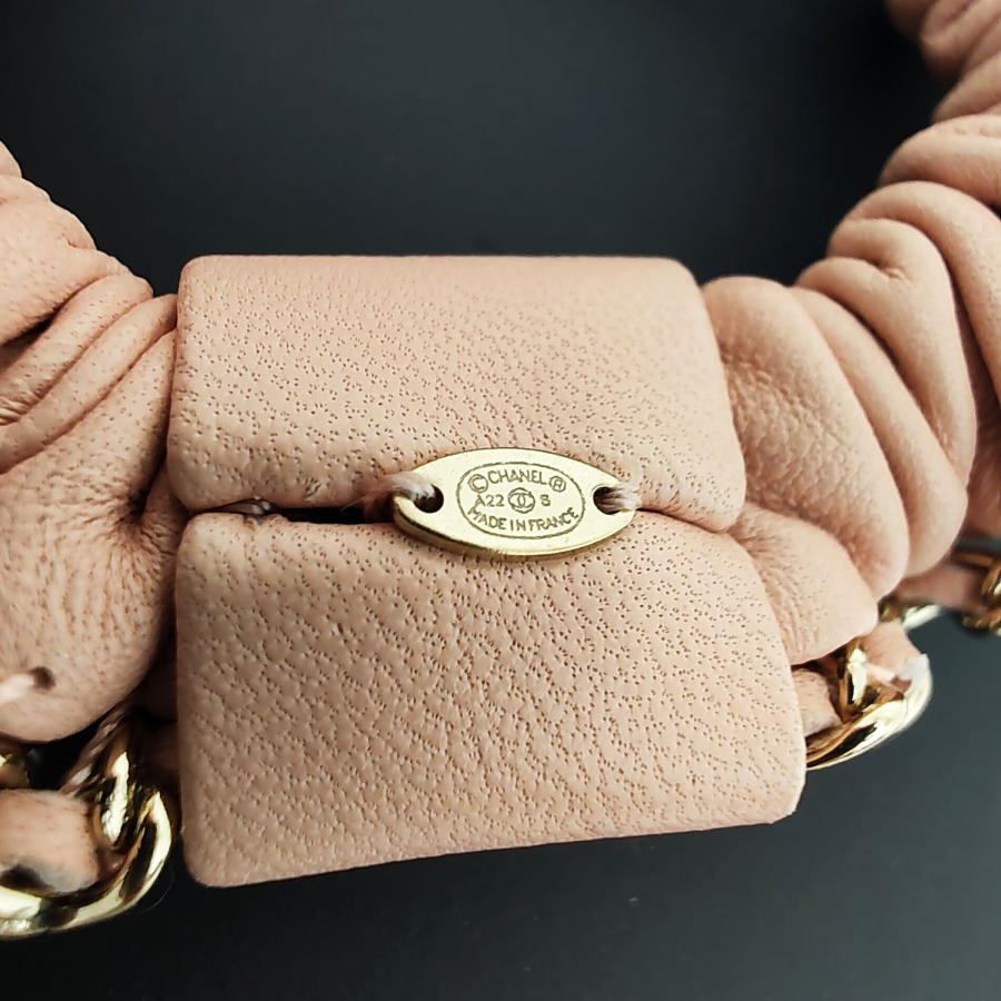 CHANEL（シャネル） 中古品 ココマーク シュシュ レザー ピンク