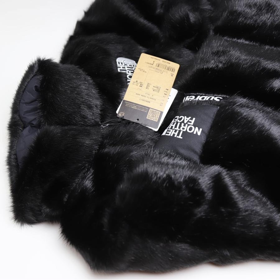 【新品】シュプリーム×ノースフェイス　サイズM　ブラック　THE NORTH FACE　Faux Fur Nuptse Jacket　ND92001I