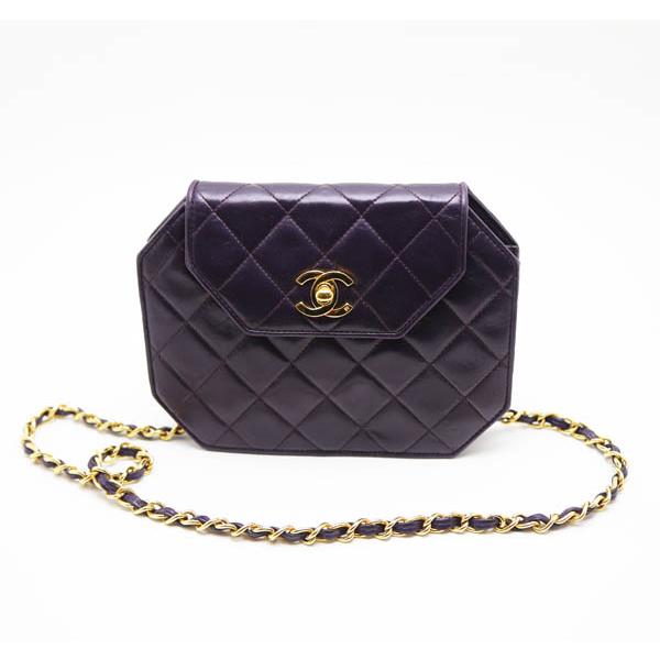CHANEL（シャネル） 中古品 オクタゴン ショルダーバッグ ラムスキン