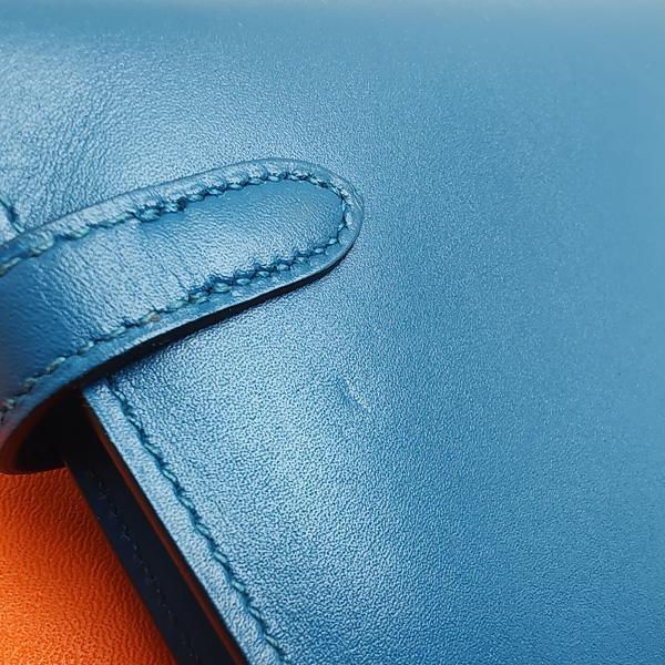 【美品】エルメス　ケリーウォレット　長財布　レザー　折財布　青　ブルー　小銭 HERMES（財布 ・ ブルー・ネイビー/青色系）のフリマアイテム一覧