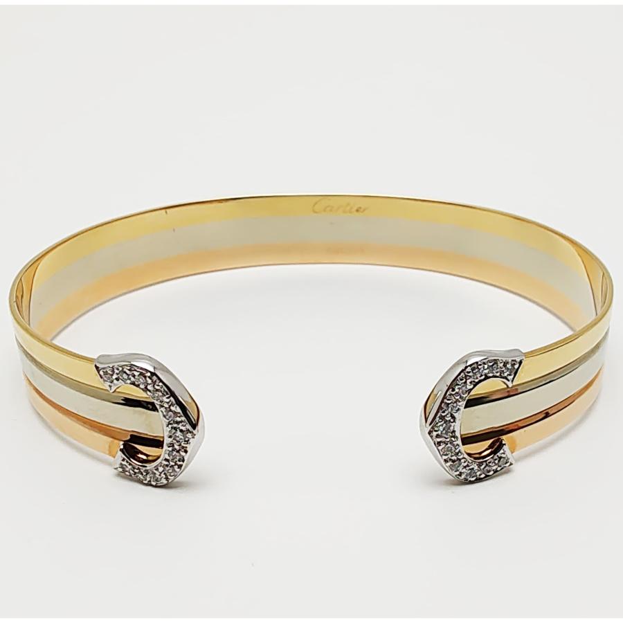 カルティエ 2C スリーカラー K18 750 #47 7号 YG WG PG Cartier（カルティエ） トリニティ リング 7連 K18 YG WG PG #47 7号