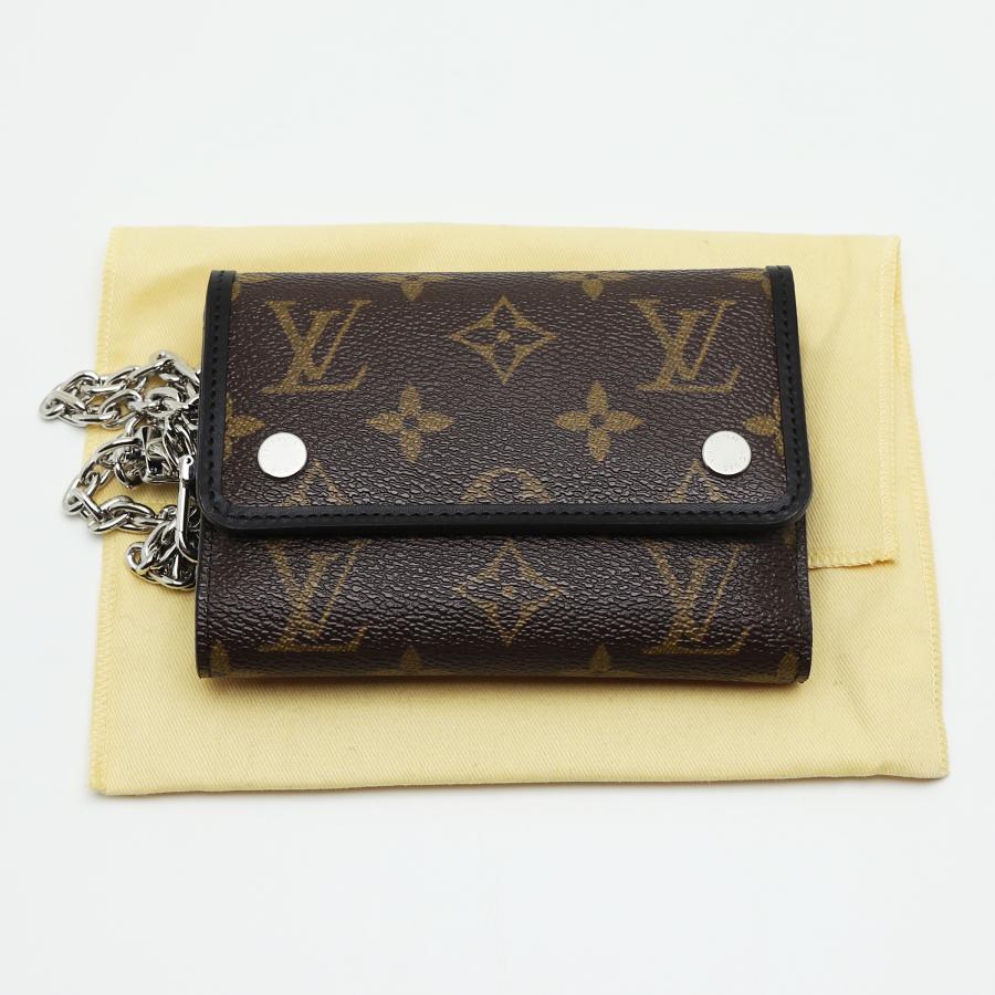 【美品】ルイヴィトンモノグラム マカサー ポルトフォイユ コンパクト 折財布 LOUIS VUITTON（ルイ・ヴィトン） 中古品 モノグラム・マカサー