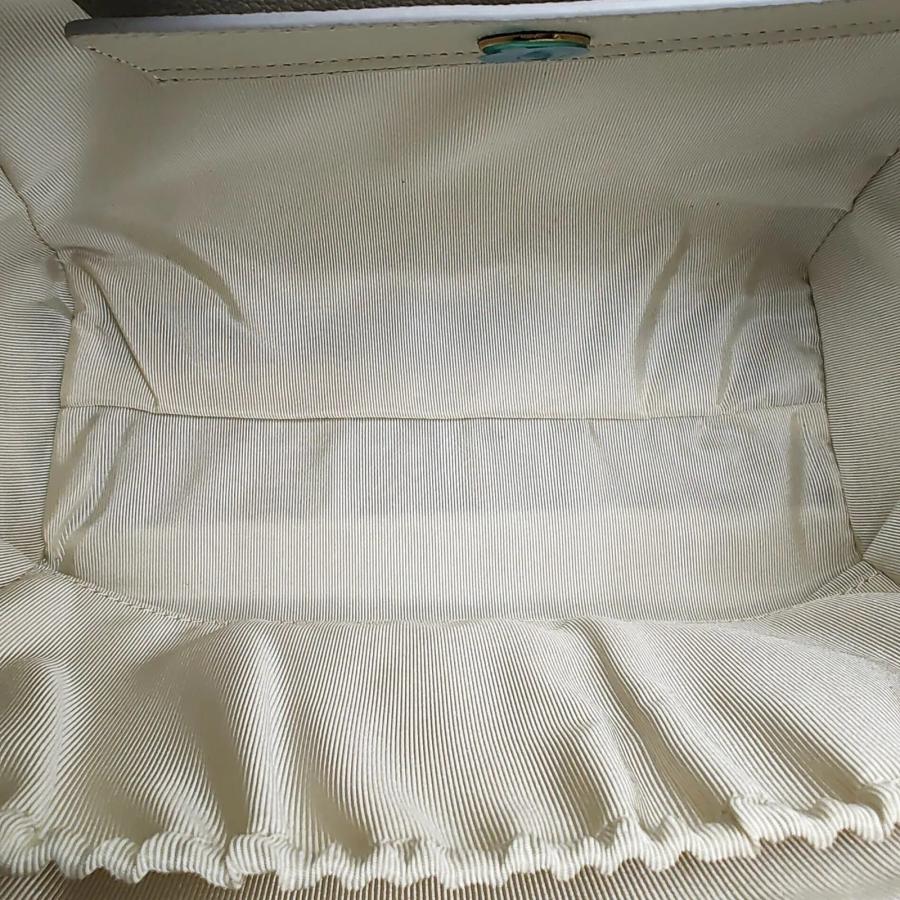 未使用品 LEATHER JEWELS ショルダーバッグ オフホワイト クロコ型押し