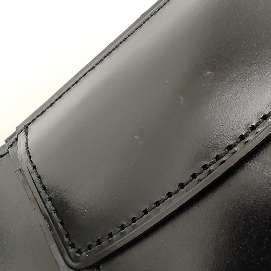 GANZO 中古品 GANZO 二つ折り財布 GUD2 ブラック イタリアレザー GANZO 中古品 GANZO 二つ折り財布 GUD2 ブラック イタリアレザー