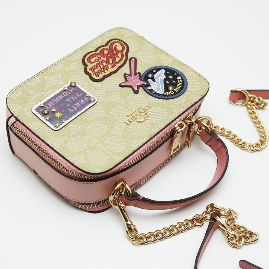 COACH ディズニー ショルダーバッグ COACH】コーチ スムースレザー ディズニー コラボ ミッキー フェイス