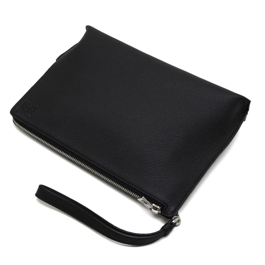 LOEWE（ロエベ） 中古品 アナグラム Lジップ ポーチ カーフレザー